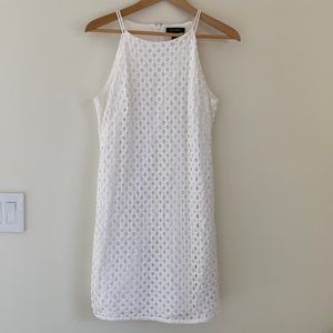White midi dress